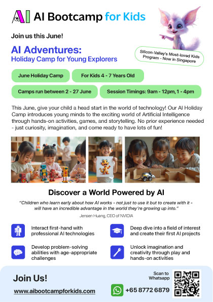 AI Bootcamp for Kids June Holidays Singapore Brochure (Page 1 of 2)